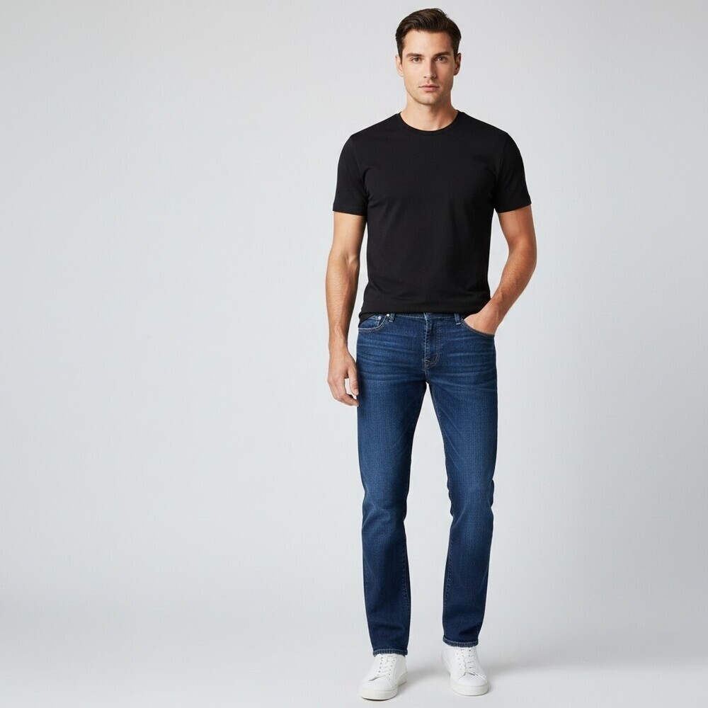 7 For All Mankind Standard Straight Leg Jeans Men's 36x30 Medium Blue Wash